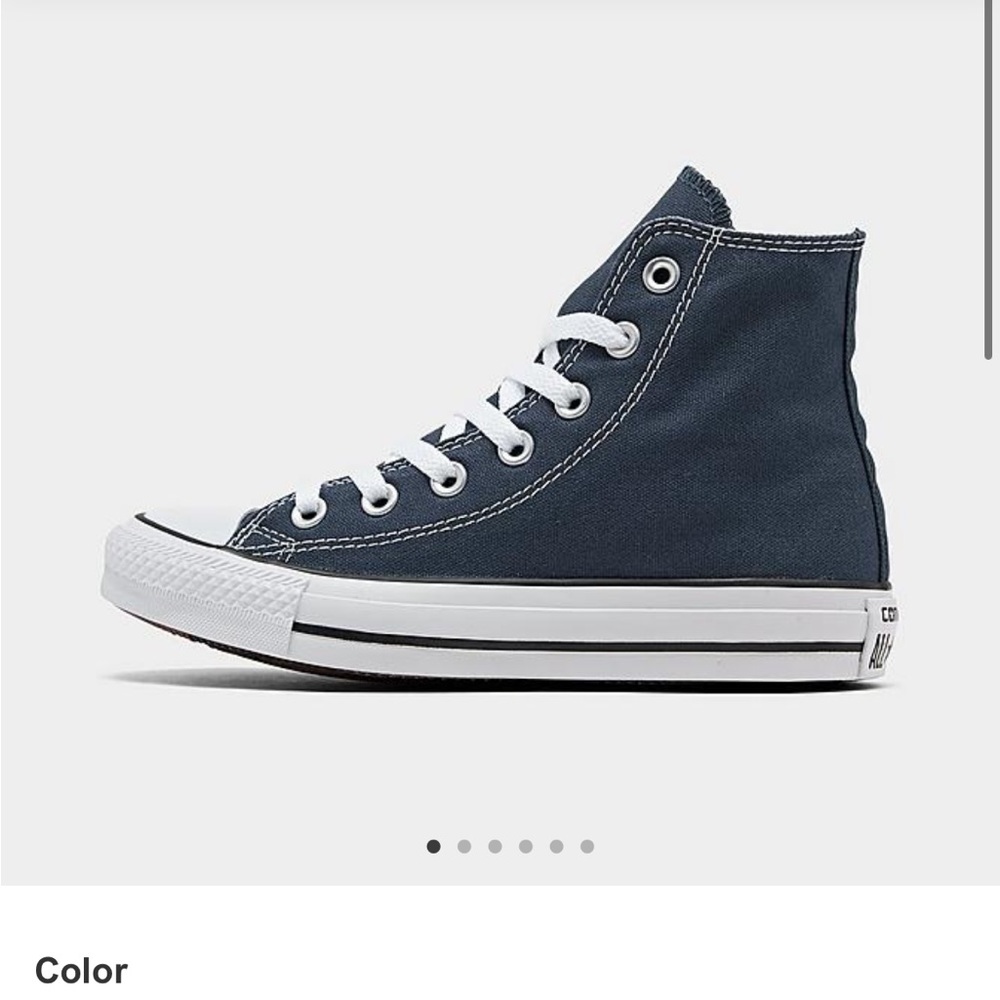 Blue high top converse